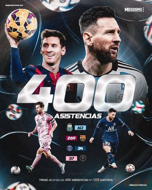 开云体育官方：梅西400进球效率独一档！400助攻独一档！过人同期独一档！